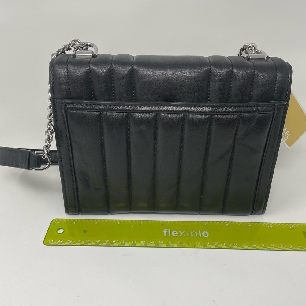 Michael Kors Whitney Leather Shoulder Handbag Black Medium women’s crossbody - Picture 3 of 6